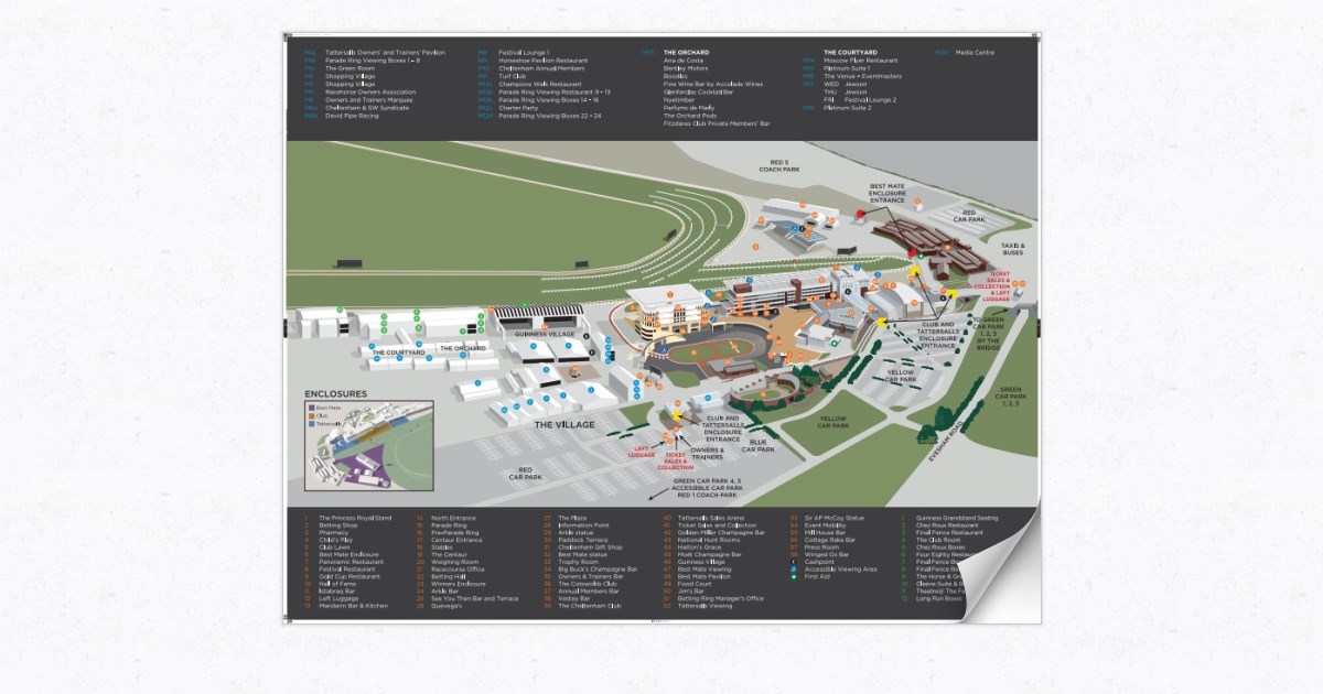 Map Of Cheltenham Racecourse Cheltenham Racecourse Map