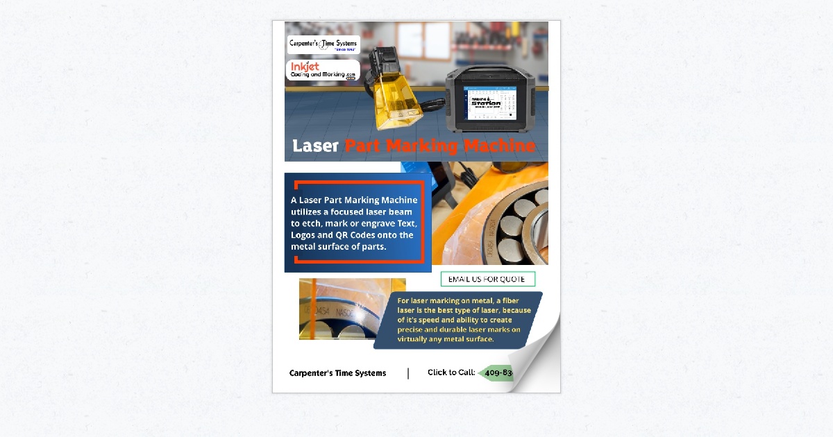 Laser Part Marking Machine - for Shop Floor Production Line