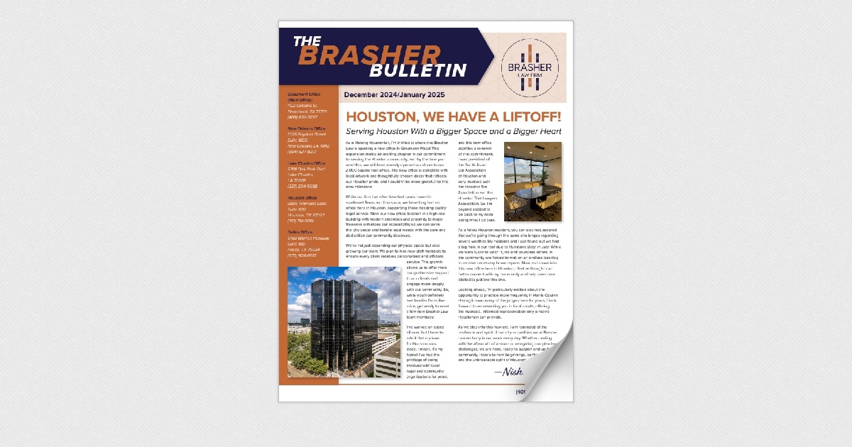 Brasher Law Firm - December 2024/January 2025