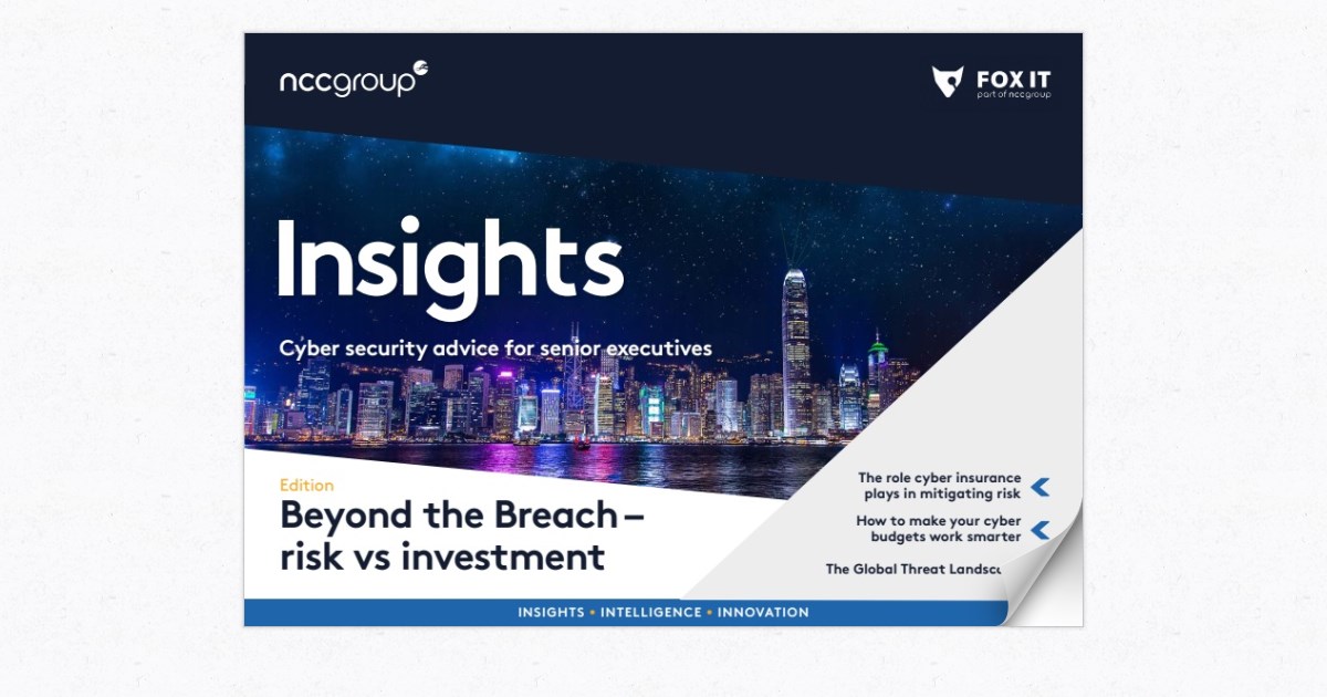 Beyond the Breach Risk vs Investment