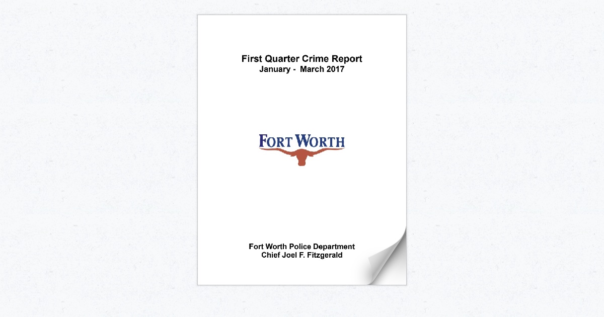 2017 1st Quarter Crime Report
