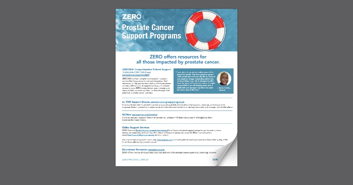 ZERO's Patient Programs One-Pager