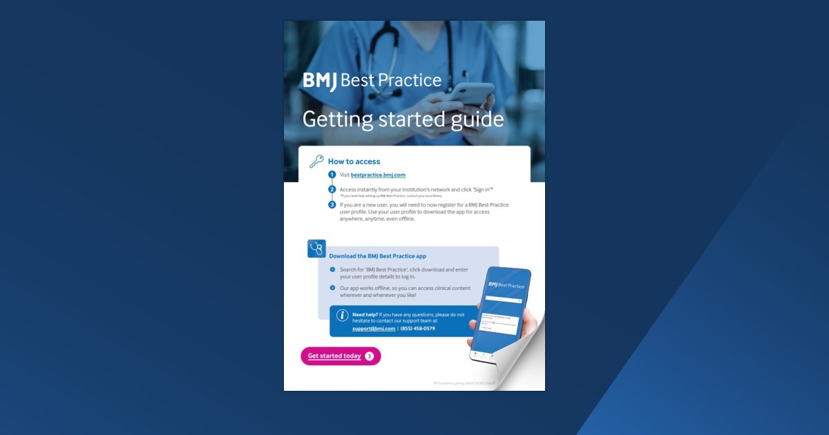 BMJ Best Practice getting started guide