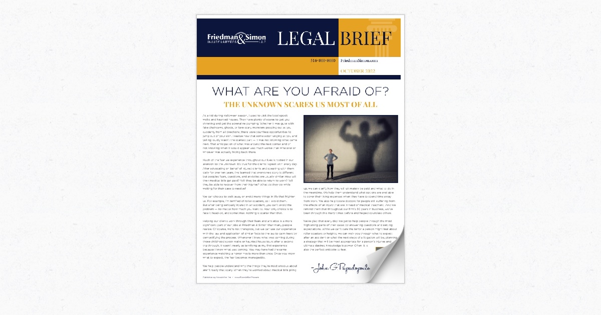 Friedman & Simon Injury Lawyers - October 2022