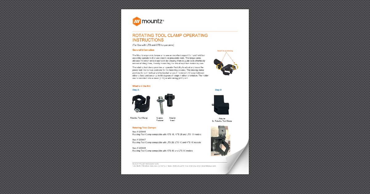 Rotating Tool Clamp Manual