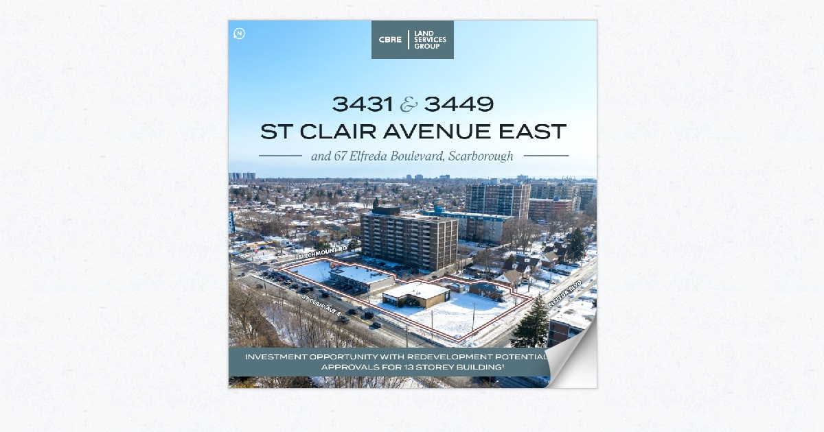 3431 & 3449 St Clair Ave E and 67 Elfreda Blvd, Scarborough