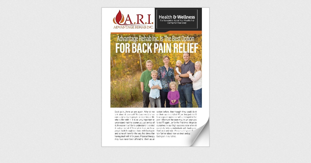 Advantage Rehab: Living Life Without Back Pain