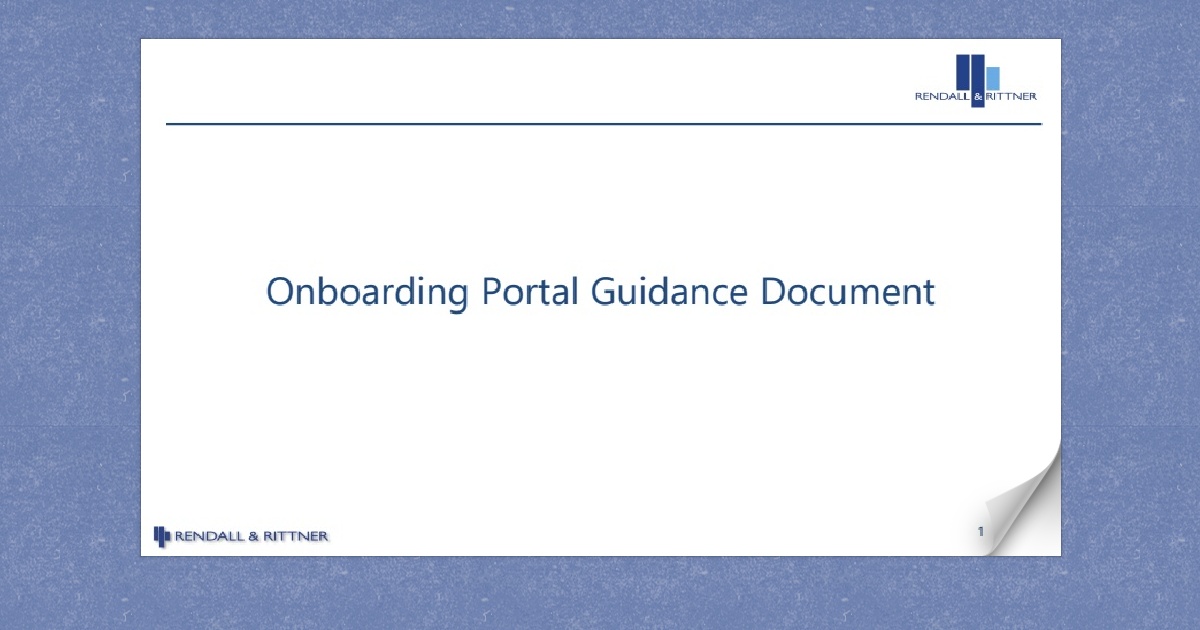 R&R - MyView Onboarding Guidance Document