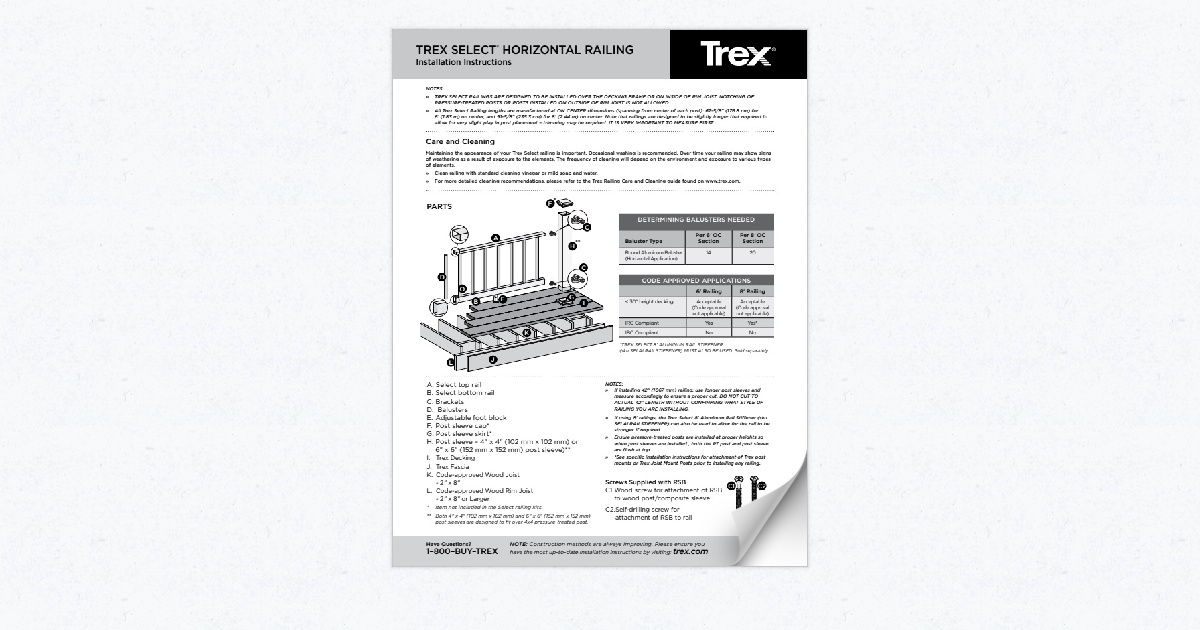Trex Select Horizontal Railing Instructions - Page 6