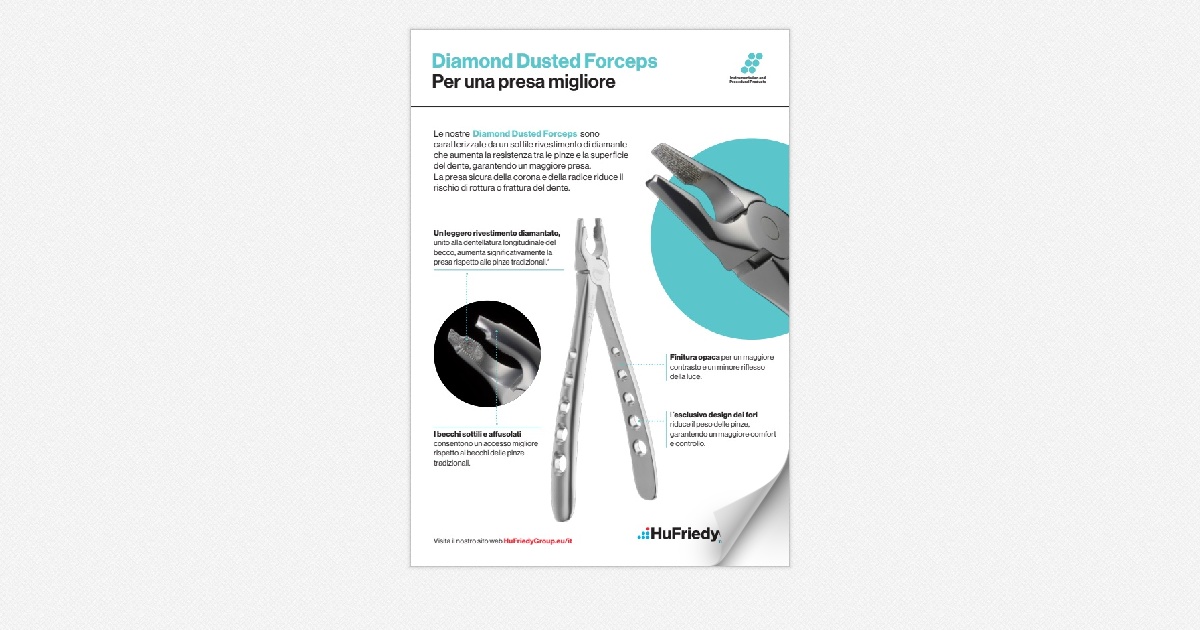 HuFriedyGroup DiamondDustedForceps InfoSheet IT