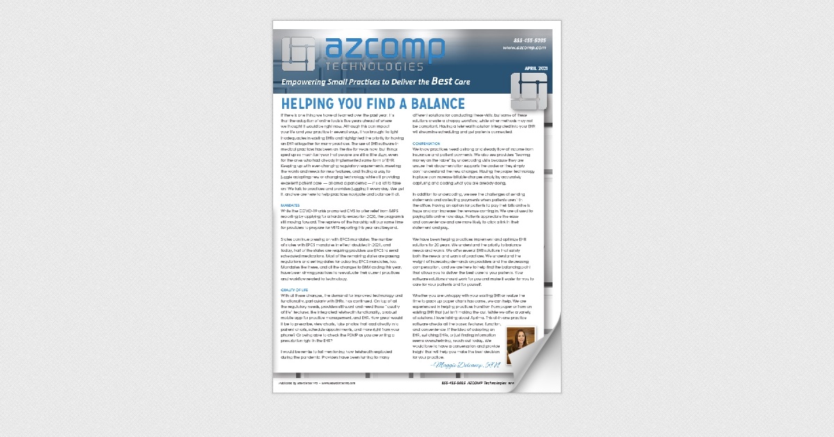 AZCOMP Technologies Medisoft April 2021
