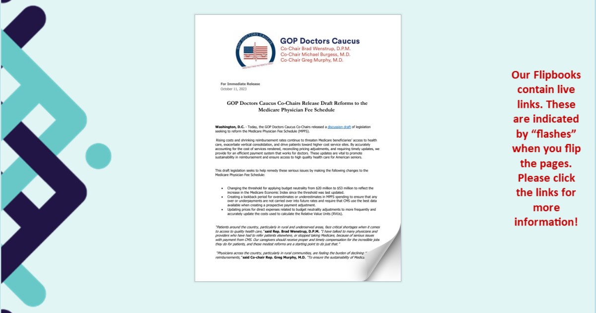 GOP Doctors Caucus Release 10 11 2023