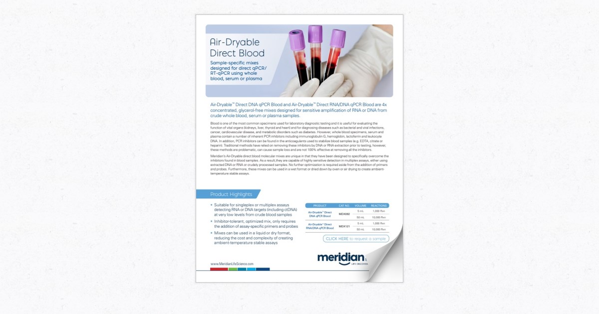 Air-Dryable Direct Blood