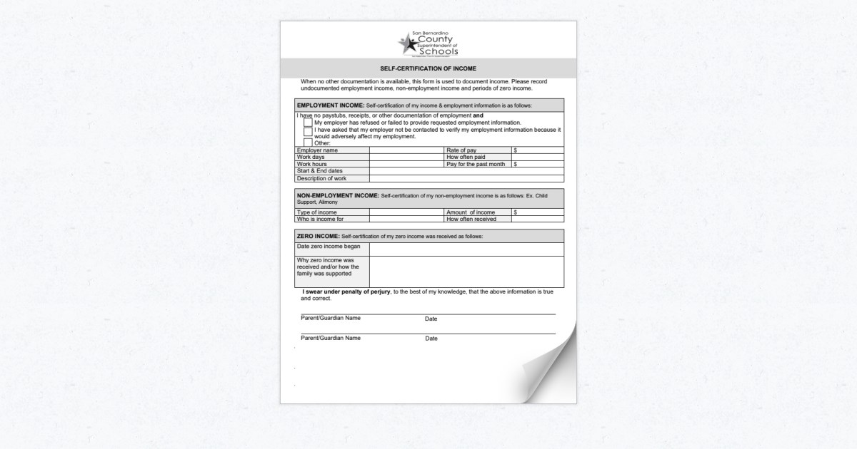 Self Certification of Income Form- Eng-Span- REV 3-24 (002)