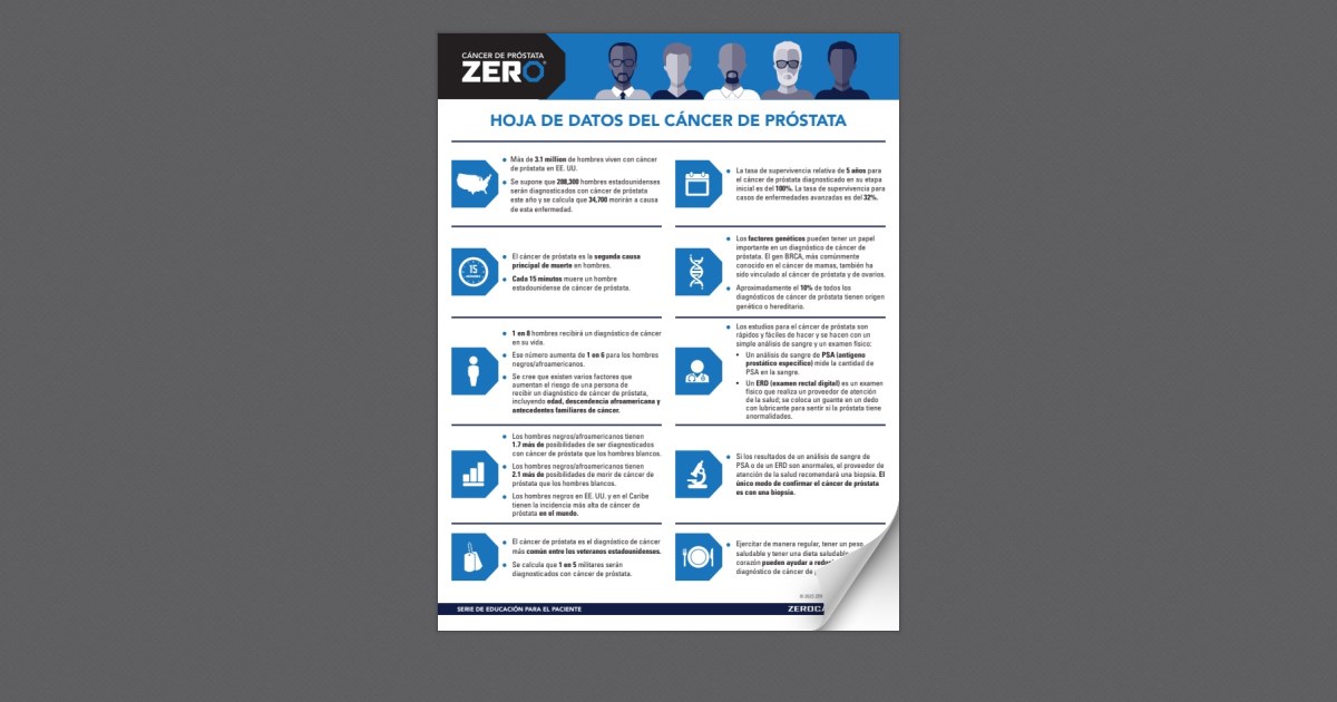 Prostate Cancer Fact Sheet Spanish
