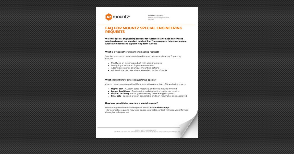 Special Engineering Requests FAQ (External)