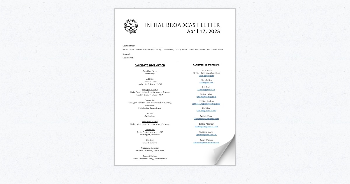 Initial Broadcast Form - Mark Hays_4-17-2025