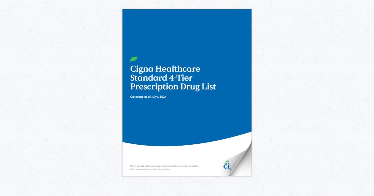 Cigna Standard 4 Tier Prescription Drug List