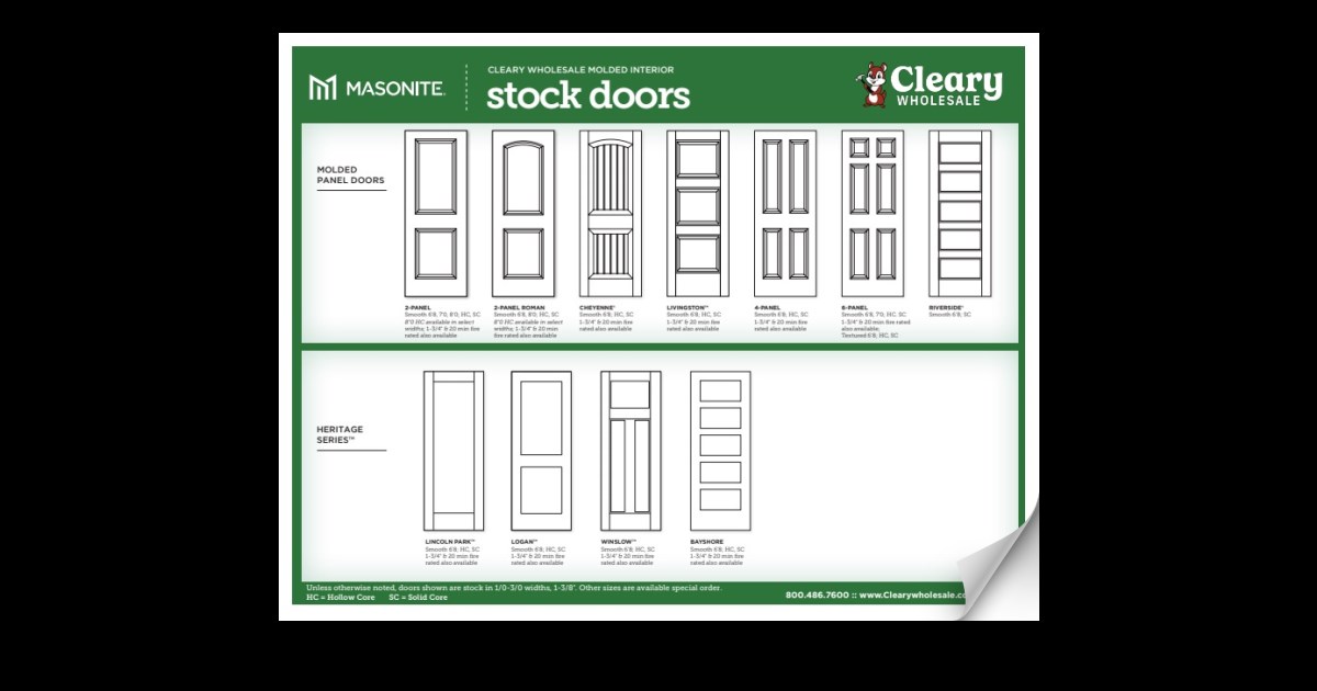 Cleary Millwork In Stock Masonite Sell Sheet 2020