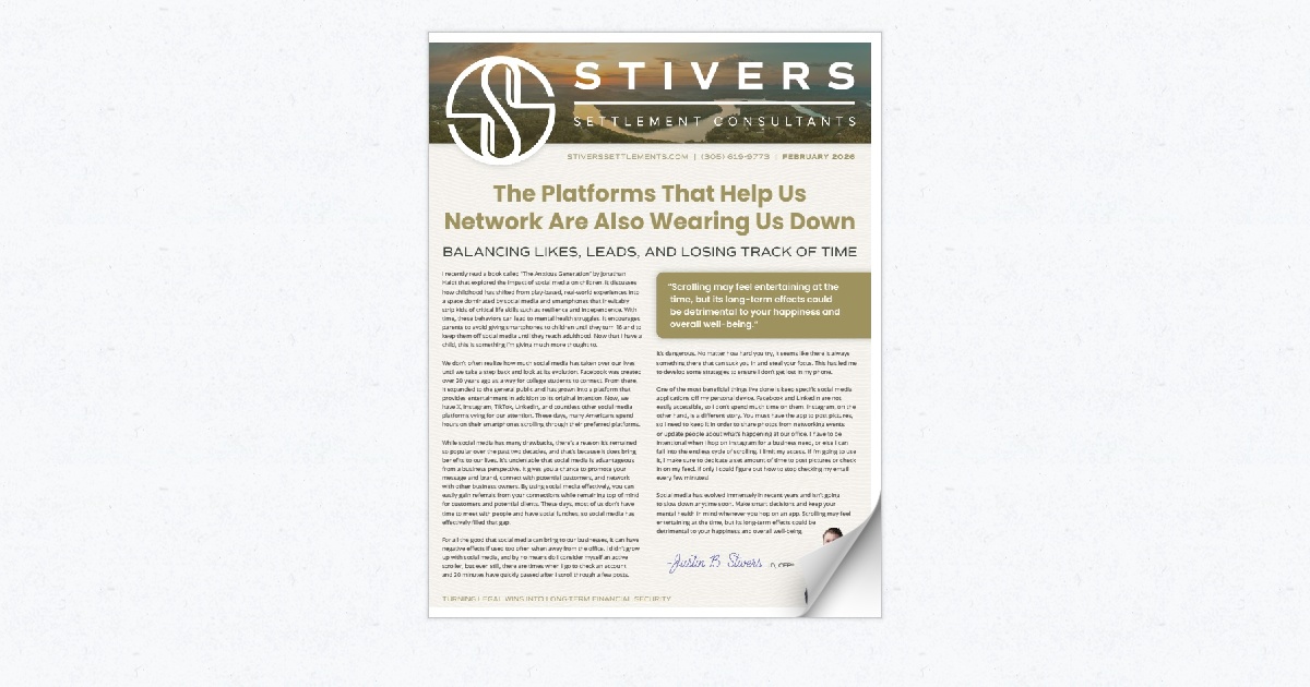 Stivers Settlement Consultants - February 2026
