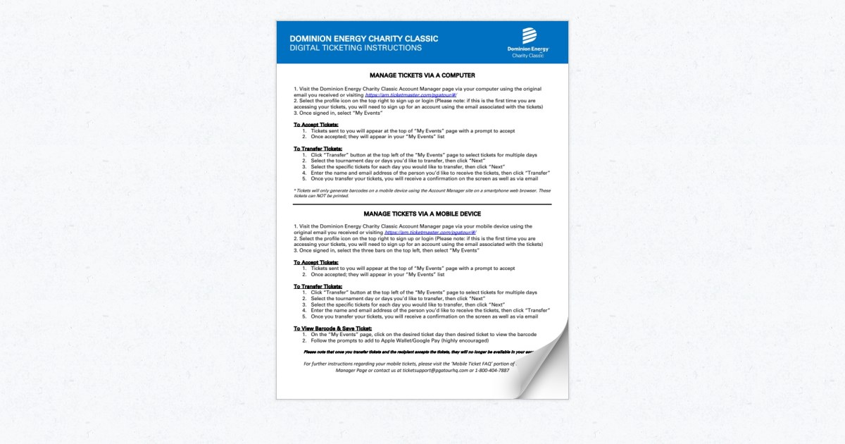 DECC Digital Ticket Overview