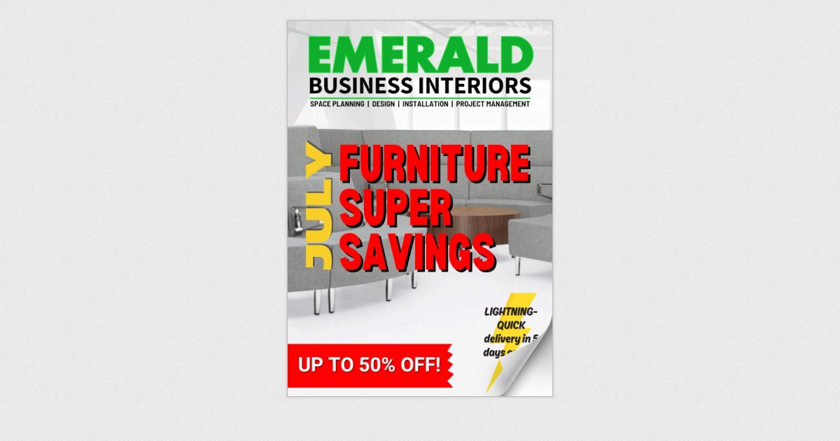 EMERALD'S JULY FURNITURE "SUPER SAVINGS" BROCHURE
