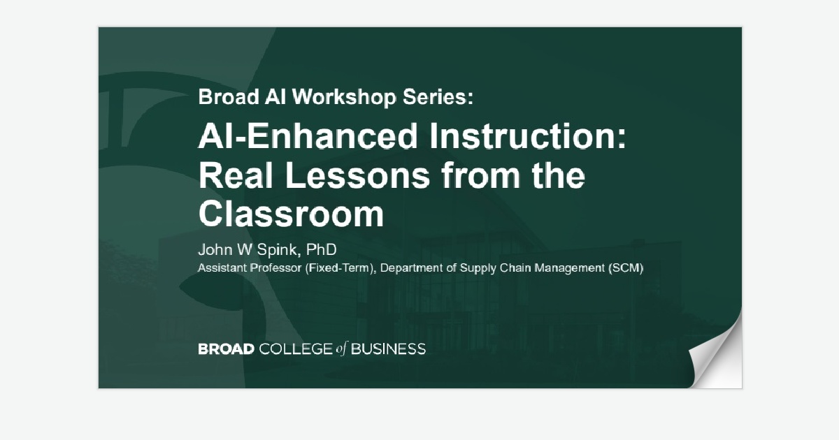AI-Enhanced Instruction: Real Lessons From The Classroom