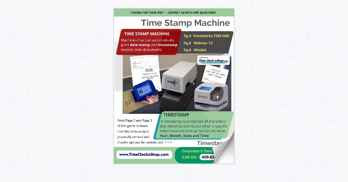 Time Stamp Machine - 3 Technologies to Print a Timestamp