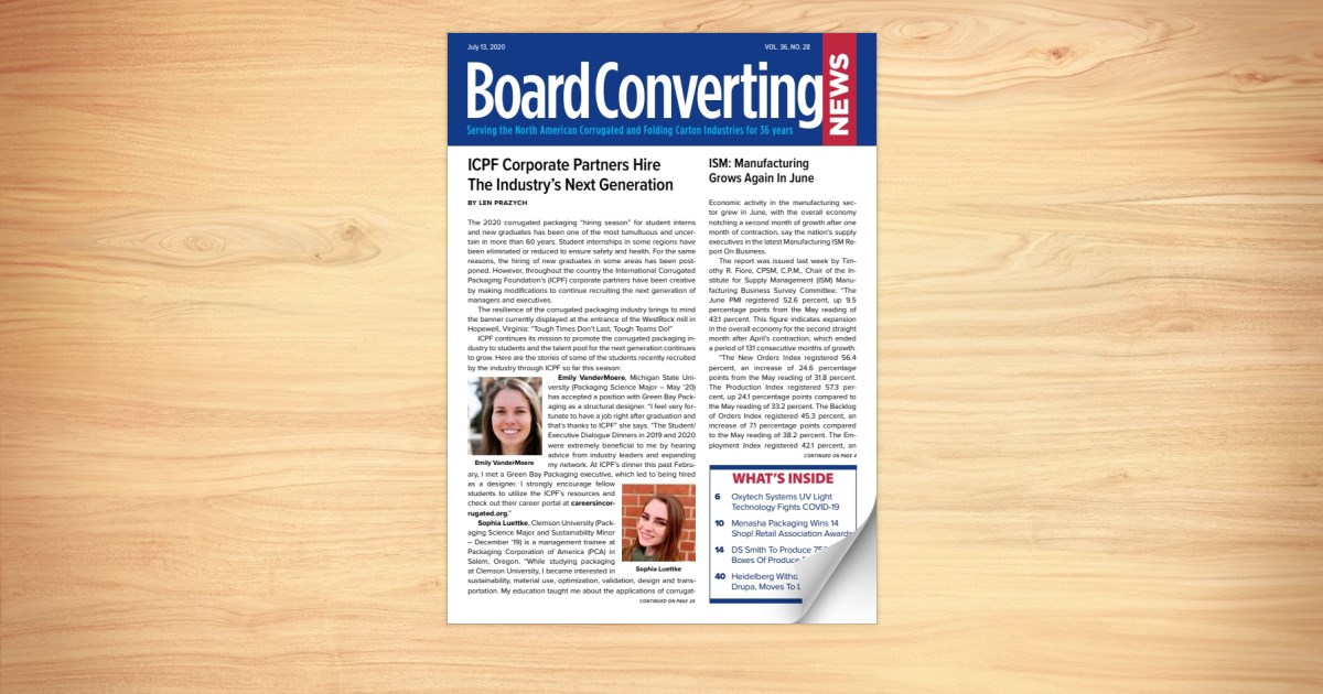 Board Converting News, July 13, 2020