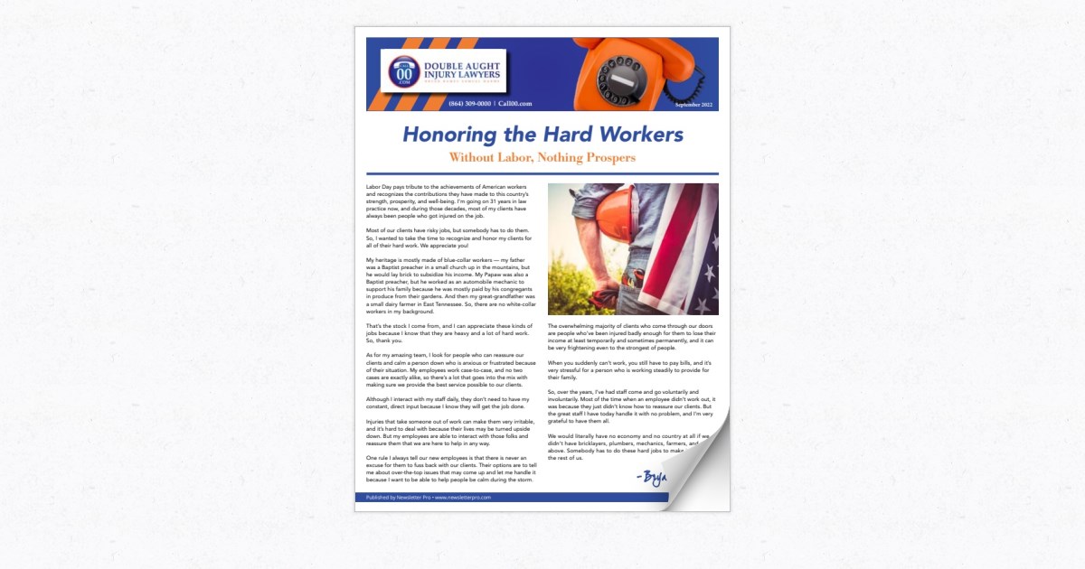 Double Aught Injury Lawyers September 2022