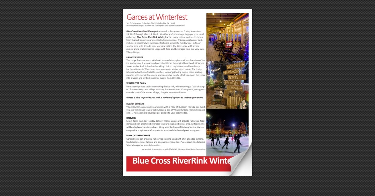 Garces Events At Winterfest One Sheet