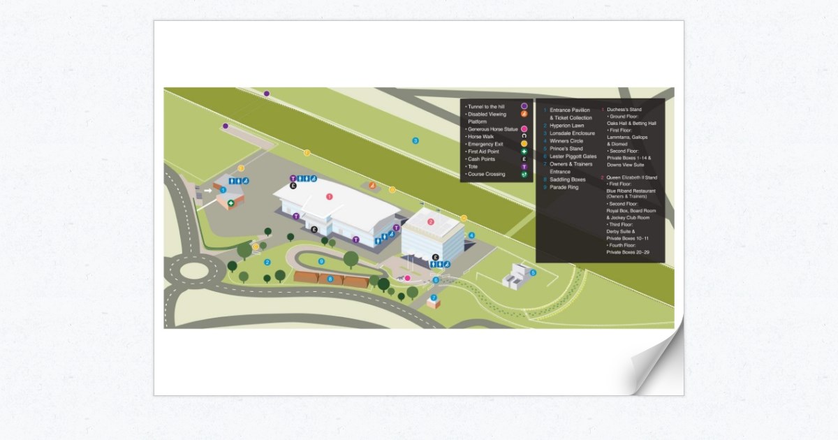 Epsom Downs Racecourse Map