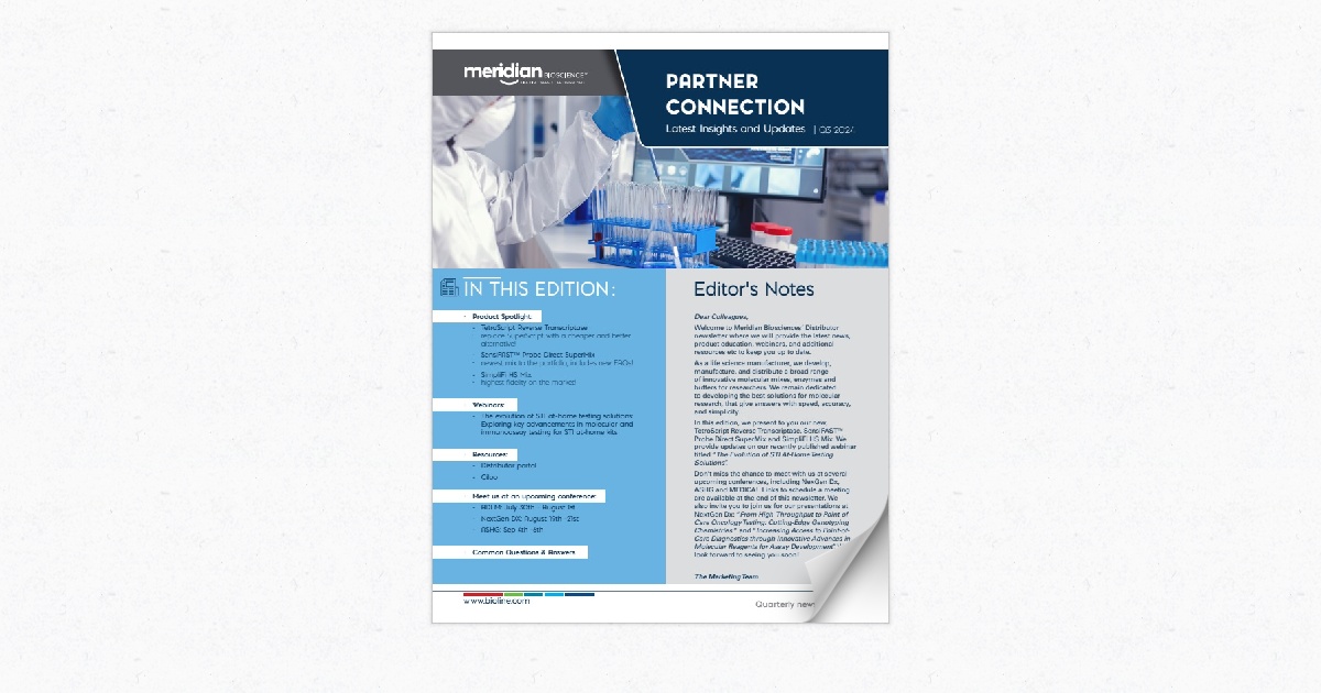 Meridian Biosciences Distributor newsletter Q3 2024