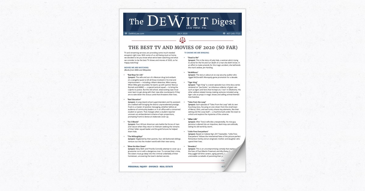 DeWitt Law Firm July 2020 Page 3