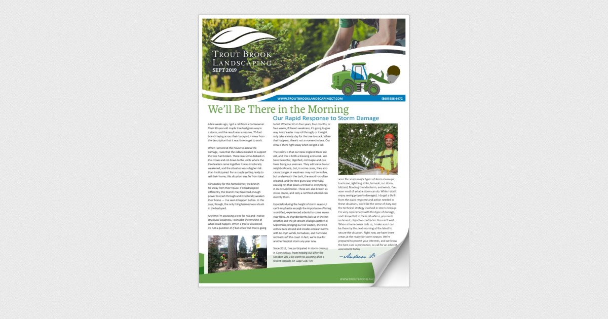 Trout Brook Landscaping September 2019