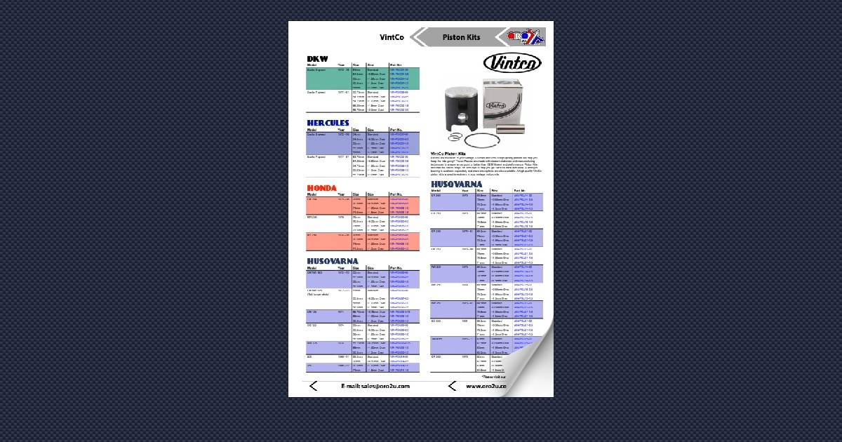Vintco Application Guide