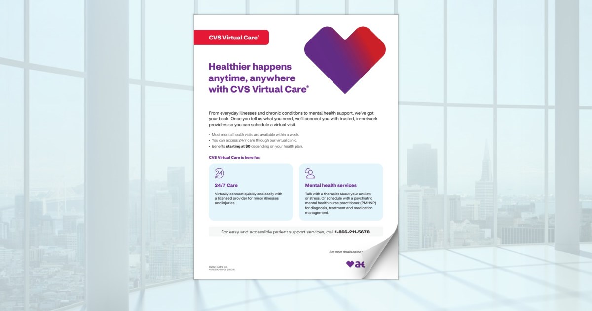 Healthier happens anytime, anywhere with CVS Virtual Care