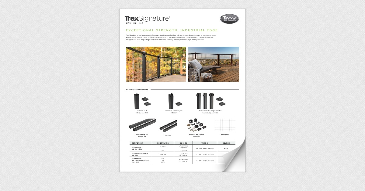 Trex Signature Mesh Railing Cut Sheet - Page 2