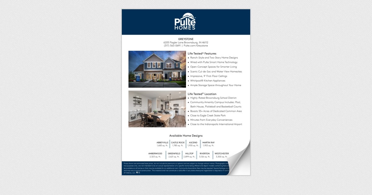 Greystone by pulte homes enclave series