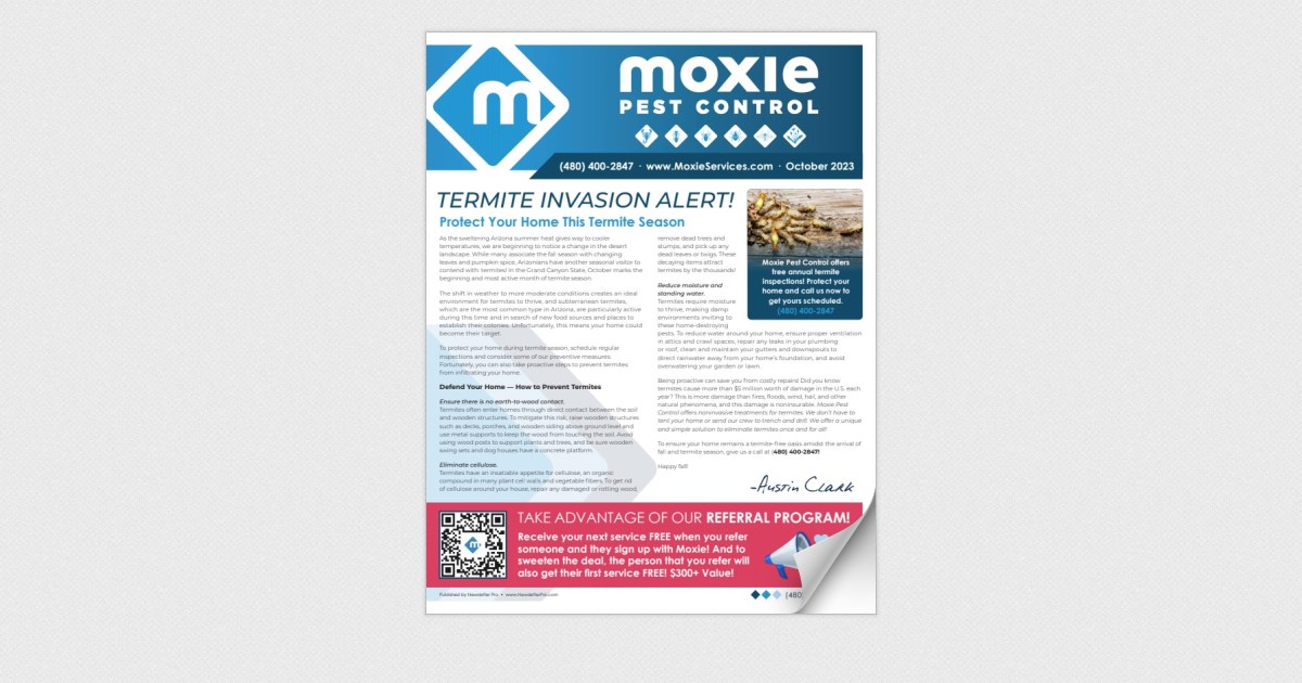 Moxie Pest Control October 2023