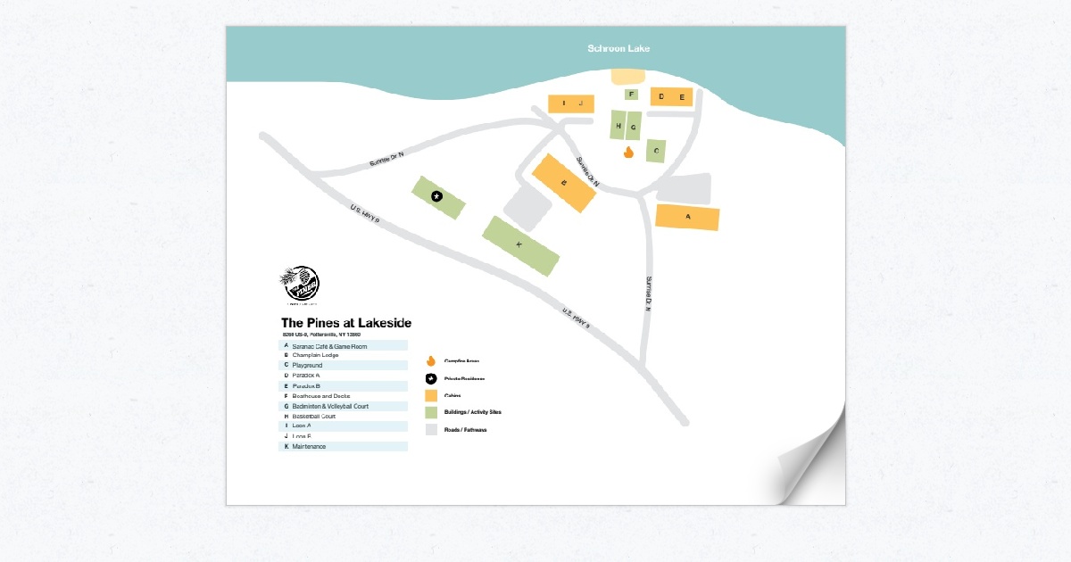 Pines Lakeside Map