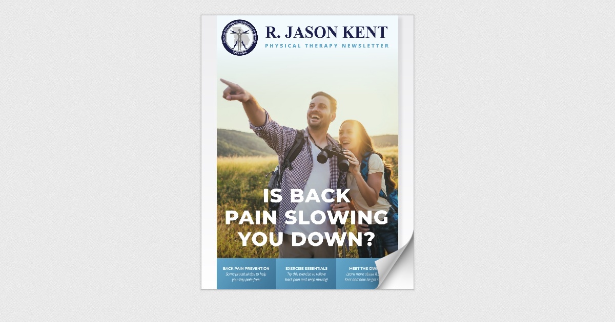 R Jason Kent PT. Is Back Pain Slowing You Down?