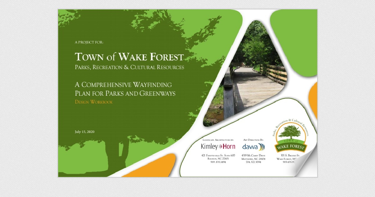 Wake Forest Parks & Greenways Wayfinding Workbook - 2020