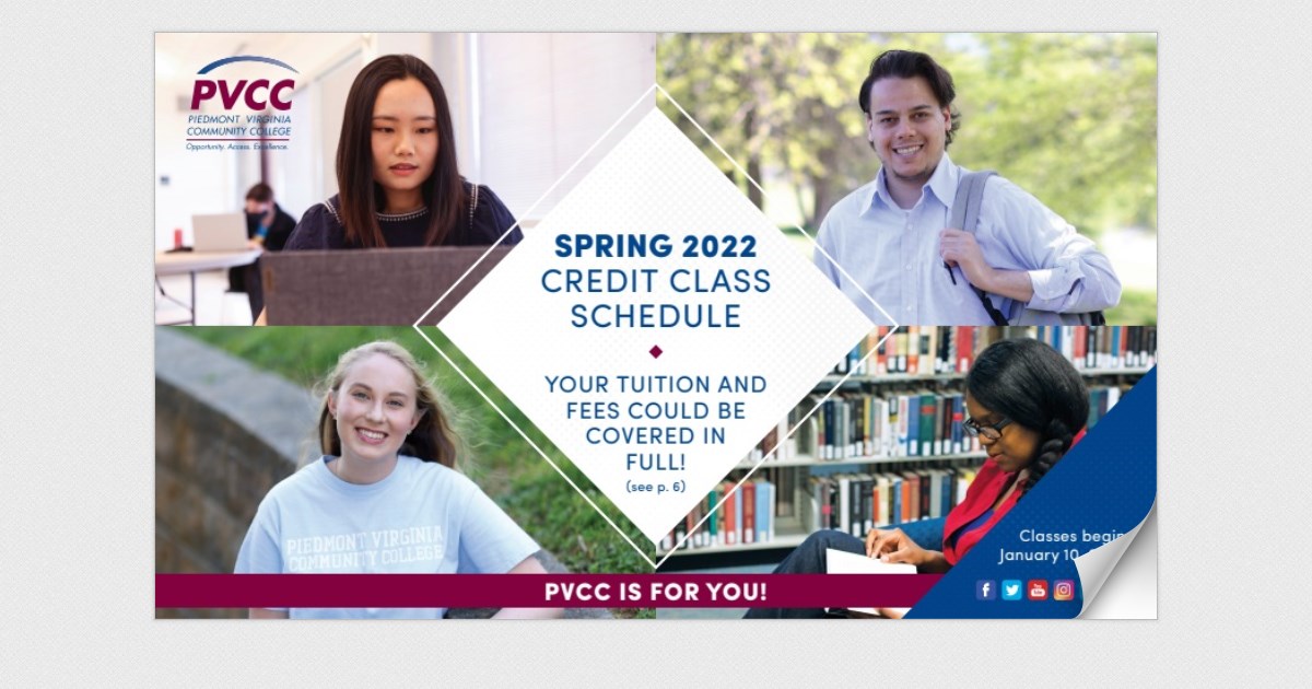 PVCC Spring 2022 Credit Class Schedule