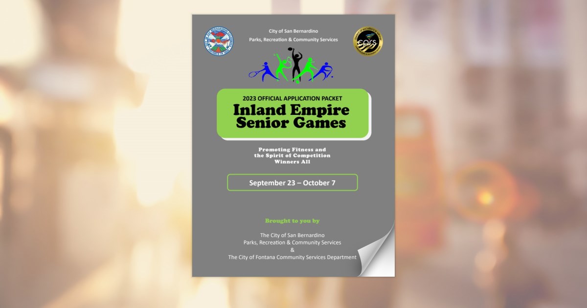 2023 Inland Empire Senior Games Application