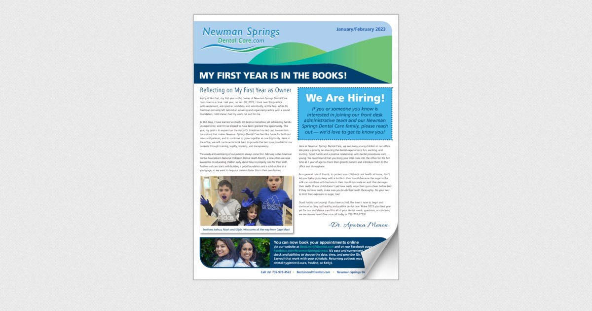 Newman Springs Dental Care January/February 2023